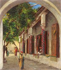 Johann Georg Grimm Arabische Gasse . Spain oil painting art